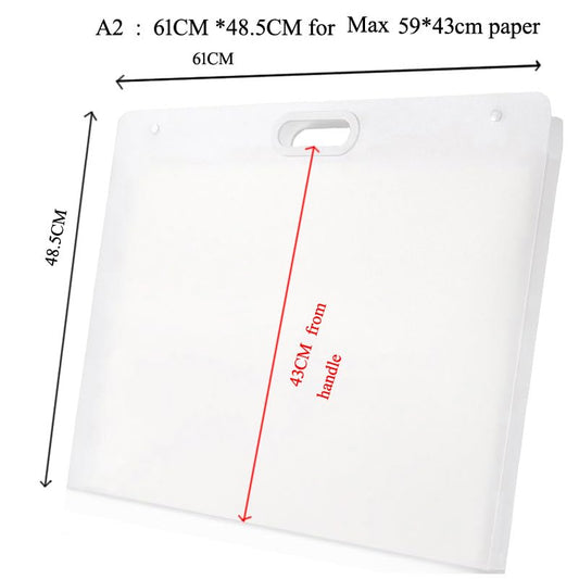 Sohynca Plastic Art Portfolio, Large Art Portfolio with Handles,Waterproof Portfolio Folder for Artwork, Arts Storage Case for Drawing Sketch Photography Poster (24 x 19 inch) - size: 24 x 19 inch