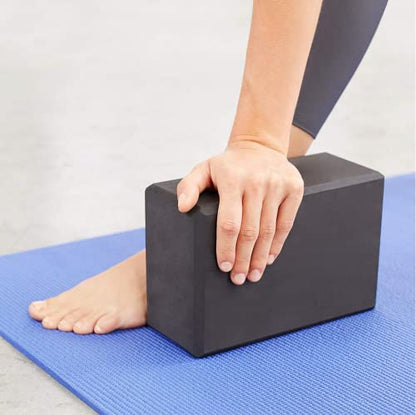 4-Pack High-Density EVA Yoga Blocks (9”x6”x4”) – Non-Slip, Supportive Foam Blocks for Stretching, Balance, Pilates & Home Workouts