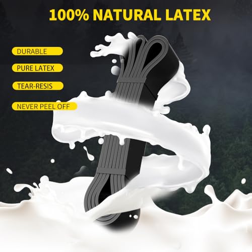 ROSAPOAR Resistance Band Pull up Band Fitness Exercise Bands Natural Latex for Workout Body Stretch Powerlifting Band Fitness Sport Training at Home/The Gym - color: black