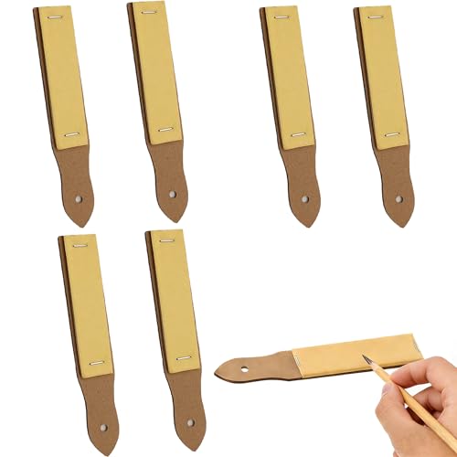 6-Pack Sandpaper Pencil Sharpeners - 12 Sheets Each, Sketch Drawing Tool for Sharpening Pastels, Crayons, Charcoal, Colored Pencils | Art & Craft Essential