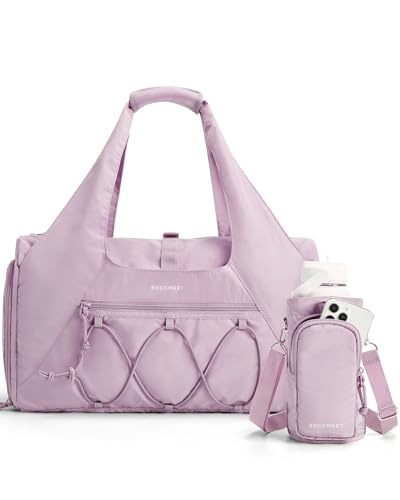 BAGSMART Gym Bag for Women, Lightweight Duffel Bag with Shoe Compartment, Weekender Bags with Wet Pocket, Workout Yoga Tote Bag for Women, Purple - color: Purple, style: Casual Tote
