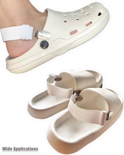 Elastic Shoe Straps for Mules, Sandals, Backless Slip-On Slides - color: Black