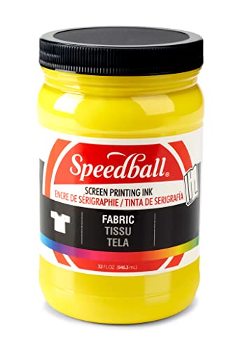 Speedball 004605, 4605, Fabric Screen Printing Ink, 32 Fl oz., Yellow - color: Yellow, size: 32 fl oz