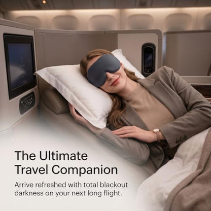 Sleep mask 3D Contoured Eye Cover Dark Gray 1pc with Adjustable Strap and Eyelash Space for Side Sleepers Travel Naps Meditation and Nighttime Light Shielding Comfort - color: Gray
