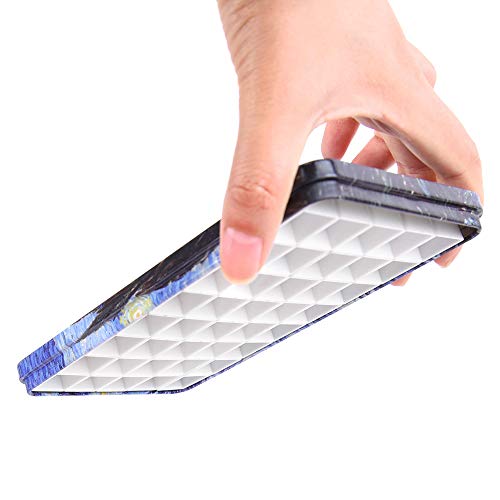 qianshan 40Pcs Empty Half Pans Watercolor Tin Palette with Magnetic Stripe | Travel Tin Palette Case,Portable Artist Paints Half Pan Kits,DIY Watercolor Oils Acrylics Painting Drawing Starry Night - color: Starrynight