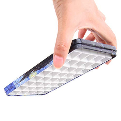 qianshan 40Pcs Empty Half Pans Watercolor Tin Palette with Magnetic Stripe | Travel Tin Palette Case,Portable Artist Paints Half Pan Kits,DIY Watercolor Oils Acrylics Painting Drawing Starry Night - color: Starrynight