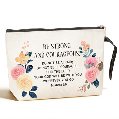 Christian Gifts for Women Makeup Bag Skincare Bag for Daughter in Law Aunt | Positive Religious Gifts Makeup Zipper Pouch Bag Bible Verse Cosmetic Bag Scripture Christmas Birthday Gifts Inspirational - color: Multicolor0654