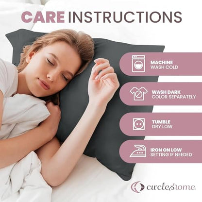 CirclesHome Pillow Protectors Single Pack Toddler Zippered - Dark Grey - 100% Cotton Breathable Pillowcases - Protects Pillows from Dirt, Dust and Debris Toddler - (Single Pack 18 x 13) - color: 4 - Dark Grey, size: Toddler (18 x 13 inches) - Set of 1