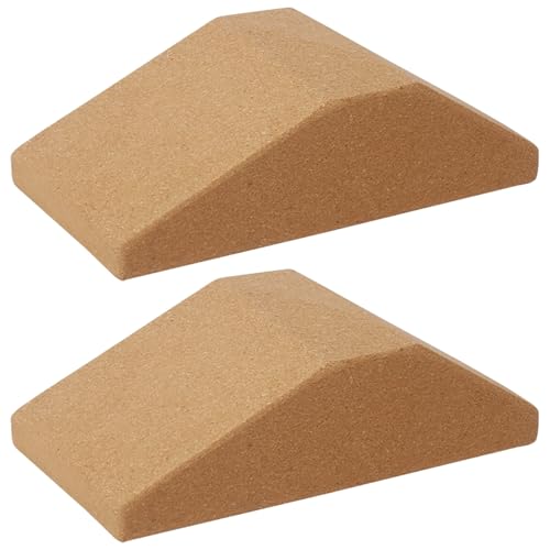 Yoga Props: 2 Cork Wedge Blocks for Alignment & Stability