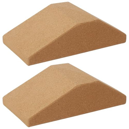Yoga Props: 2 Cork Wedge Blocks for Alignment & Stability