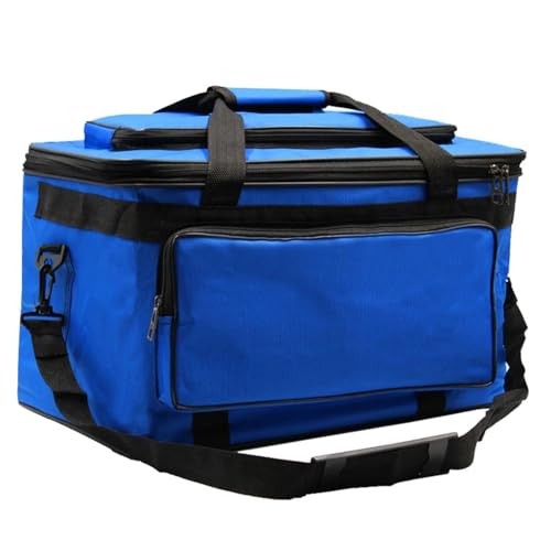 Art and Craft Storage Organizer Bag Paint Art Supplies Storage Bag Arts Craft Tool Carrying Case Artist Paint Tool Box for Travel Foldable Waterproof Large Capacity Storage Tote Bag for Crafts Sewing - color: dark blue
