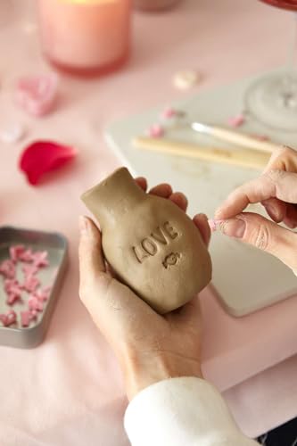 Pott'd Air Dry Clay for Adults Date Night Special Edition. Beginners Home Pottery Kit. DIY Craft Kit for Adults. Kit Includes: Air-Dry Clay, Tools, Paints, Brushes, Sealant, How-to-Guides - style: Date Night Special Edition