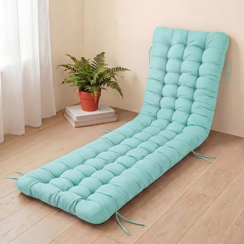 Wenqik Long Floor Cushion Large Floor Cushion with Brushed Cotton 74.8 x 27.5 x 3.15 in Jumbo Lounger Pillow for Outdoor Indoor Bay Window Meditation Yoga Reading Sleeping (Cyan) - color: Cyan