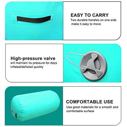 GLANT Air Mat Tumble Track AirSpot - Gymnastics Training Springboard - Round Inflatable Springboard - color: Air Roller-Mint Green（WIth Pump）, size: (Diam)23.6in*（H）39.4in