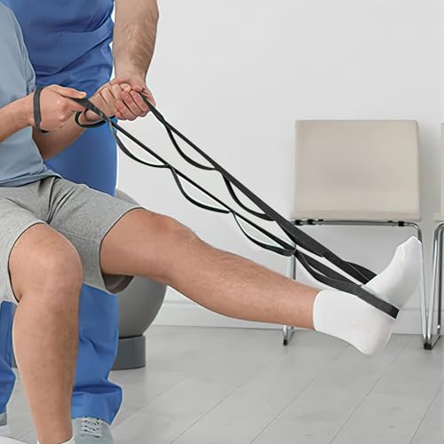 Yoga Resistance Band 6ft 8ft Non Latex Elastic Stretch Band for Strength Training Flexibility Pilates Home Gym Travel - color: Black, size: 6ft