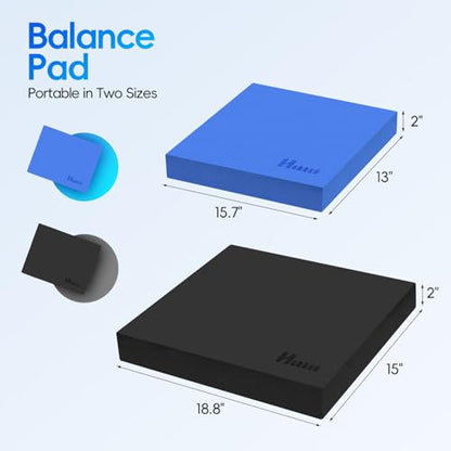 Professional Balance Pad for Physical Therapy and Stability Training - color: Black, size: 18.9*15.0*2in