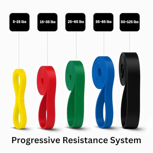 Thorza Full Body Workout Set, 7-Piece Resistance Bands, 5 Resistance Levels