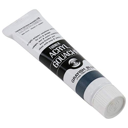 Turner Colour Works Acryl Gouache Artist Acrylic Paint - Single 20 ml Tube - Grayish Blue - color: Grayish Blue, size: 0.7 Fl Oz (Pack of 1)