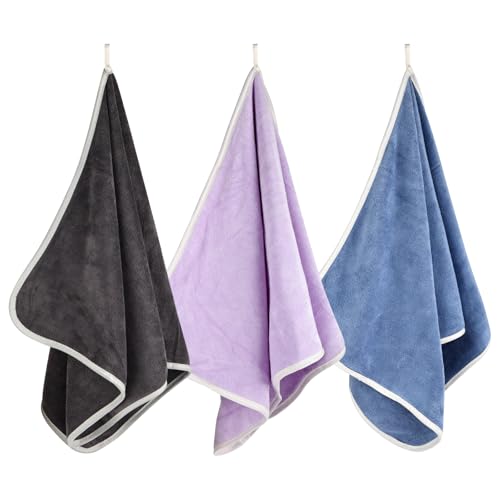 Hoiny 3 Pack Microfiber Gym Towels, Super Soft, Quick Drying, 14.2" x 30"