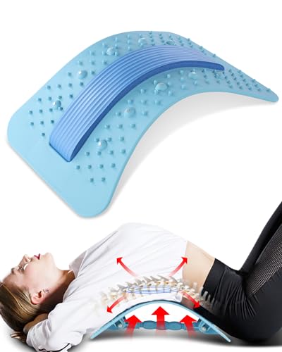 Back Stretcher Lumbar Backs Cracker with Magnet Backs Massager Lower Back Pain Relief Upgraded Multi-Level Support Stretcher Spinal Board Device for Herniated Disc, Sciatica, Scoliosis
