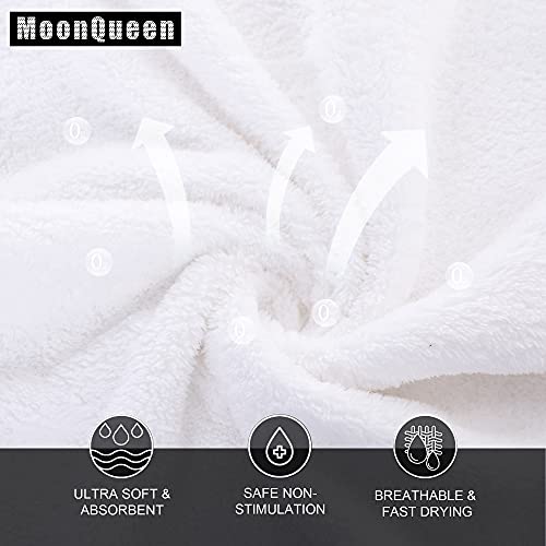 MOONQUEEN Ultra Soft Premium Washcloths Set - 12 x 12 inches - 72 Pack - Quick Drying - Highly Absorbent Coral Velvet Bathroom Wash Clothes (White) - color: White, size: 12 x 12 Inch(Pack of 72)