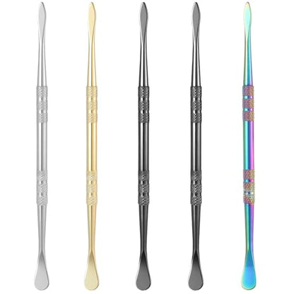 Wanmu 5Pcs Wax Carving Tools, Sculpture Tools, Sculpting Tool Spoon | Stainless Steel, Wax Carving Tool Set, for Modeling, Double-Headed, 4.7" Length