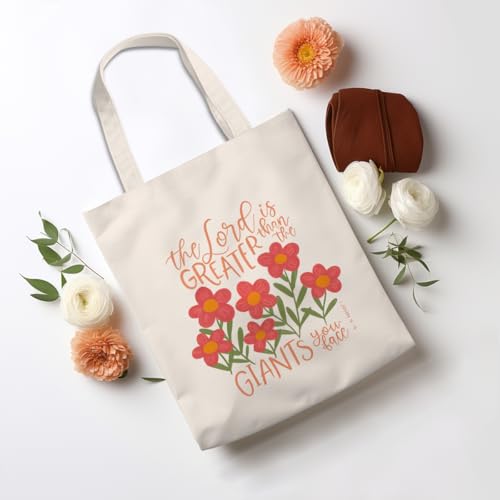 Inspirational Christian Gifts Canvas Tote Bag for Women, Christmas Friendship Birthday Religious Grocery Bags - color: Lordgreater