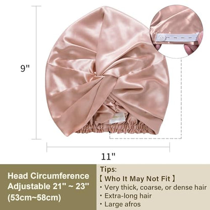 ZIMASILK 22 Momme 100% Mulberry Silk Bonnet for Sleeping Women, Blush Pink - color: Blush Pink