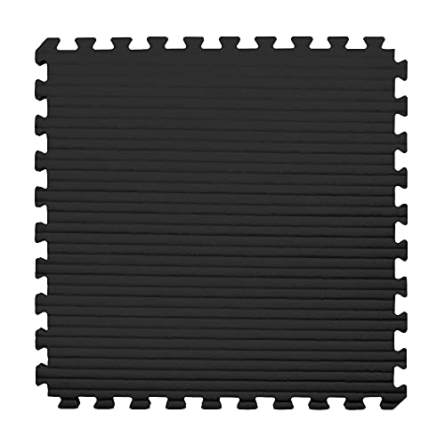 IncStores 7/8 Inch Thick Tatami Foam Flooring Tiles | Textured Interlocking Foam Tiles for Martial-Arts Floor Protection in Your Home Gym, Playroom, and More - color: Black/Grey, size: 20 - 2'x2' Tiles (80 Sq Ft)