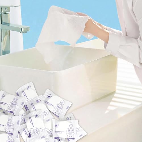 16 Pack Disposable Towels for Travel Compressed Towels Washcloths 23''X12'' - size: M size-16pcs 23.6"x11.8"