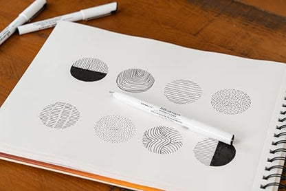 Pigment Liners, Set of 3, Black Ink, Fine Lines, Smooth Performance, .1mm, .3mm, .5mm Line Width, For Sketching, Drawing, Journaling - color: Black, style: Pigment
