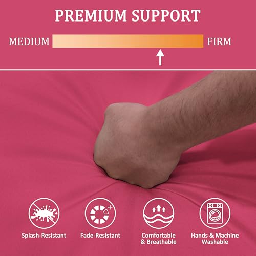 Outdoor Bench Cushion 36×18×3.5 in Thick Waterproof Patio Furniture Cushions, Patio Porch Swing Replacement Seat Pad with Tie Straps and Anti-Slip, for Backyard Garden, Pink - color: Pink, size: 36 x 18 x 3.5 in