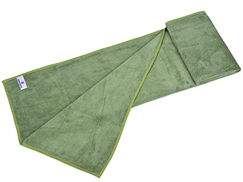 HOPESHINE Gyms Towels for Men & Women Microfiber Exercise Fitness Home Absorbent Sweat Yoga Towels Sports Towels Soft Fast Drying 16inch x32inch 3-Pack - color: Army Green X3