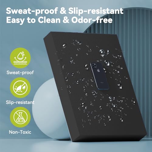 Large Thick Balance Pad Non-Slip Stability Trainer Yoga & Pilates - color: Black
