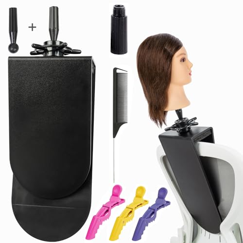 Mannequin Clamp Stand for Chair for Hairdresser Styling with Clamp stand (1 Pack) - color: Black