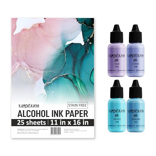Alcohol Ink Set with Alcohol Ink Paper