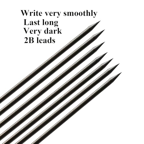 400 Pcs 2.0mm Mechanical Pencils Leads 2B Pencil Refills | 2.0mm Bold Thick Pencil Leads With 2 Sharpeners And 2 Tubes For Drafting Sketching Artist School Office Students Stationery ﻿
