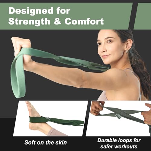 VRTX Fabric Stretch Strap for Yoga, Pilates & Home Workout, Single Band | Patented Intelli-Weave technology delivers skin-friendly comfort, reinforced durability, and machine-washable convenience. - size: Light (6.6-22lbs)