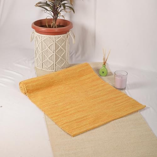 Trade Star Organic Cotton Yoga Mat Extra Thich Mat for Fitness 72"L x 24"W Inches Highly Absorbent Reversible Yoga Rug Tie Dye Yoga Mat for Exercise Travel Mat for Indoor/Outdoor Use Handloomed Meditation Mat - color: Color 7