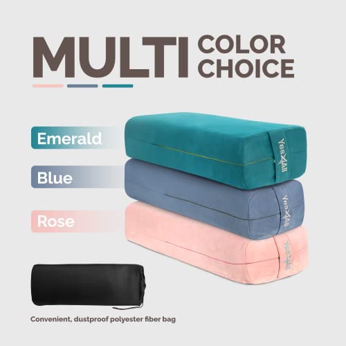 Yes4All Triple-Layer Sponge Yoga Bolster Pillow for Restorative Yoga & Meditation - Versatile Yoga Support Pillow, Balance & Poses Modification - color: C. Rose