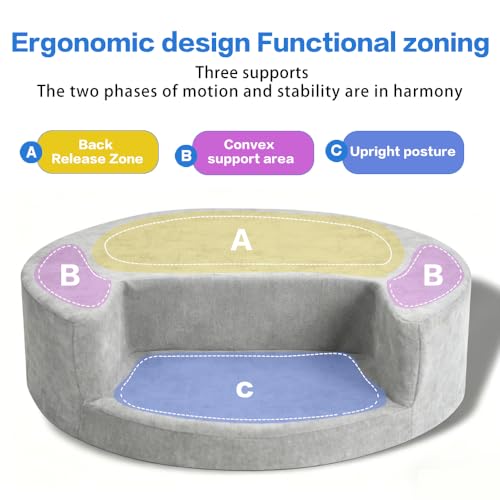 Meditation Cushion & Pillow Seat - No More Numb Legs Comfortable Memory Foam Sitting for Adult, idea for Reading, Yoga.