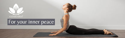 Clever Yoga - 7 Piece Yoga Kit for Women & Men, 6mm Cushioned Mat, 2 Blocks, Strap, Mat and Hand Towels & Carrying Bag - Starter Yoga Set, Accessories & Equipment for Home Workout