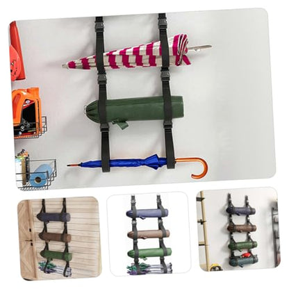 2pcs Adjustable Wall Mounted Storage Straps for Garage and Camping Chair, Heavy-duty Buckle Hanging Organizer, Multi-use Wall Storage System for Home and Outdoor