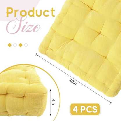 Jerify Mixed Pink 4 Pcs Large Floor Pillow Cushion,Square 20 x 20 - color: Mixed Pink, size: Square 20 x 20