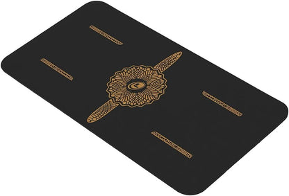 Liforme Yoga Pad - Revolutionary Alignment System, Advanced Non-Slip Grip | Eco-friendly, Non-Toxic, Sweat-Resistant, 4.2mm thick pad for knee, elbow and hand support during Yoga, Free Yoga Bag - color: Black and Gold