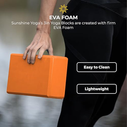 3in Yoga Blocks Bulk, 10 Pack, 3x6x9in - color: Orange