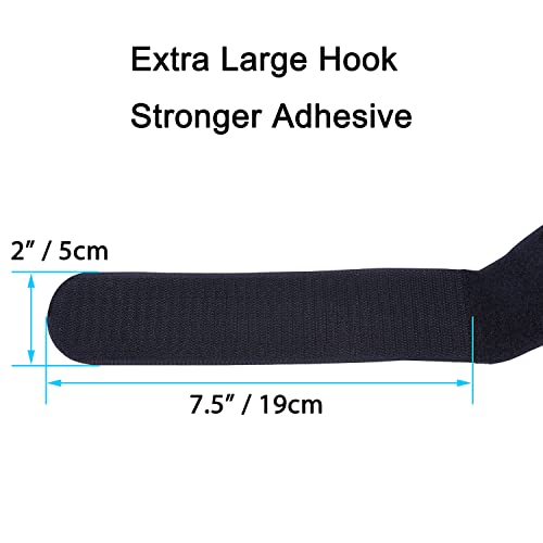 Wisdompro Extra Large 4 Pack 2 x 60" Hook & Loop Tie Down Straps Heavy Duty - size: Extra Large 4 Pack, 2 x 60 Inch