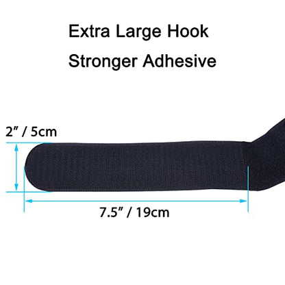 Wisdompro Extra Large 4 Pack 2 x 60" Hook & Loop Tie Down Straps Heavy Duty - size: Extra Large 4 Pack, 2 x 60 Inch
