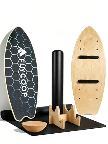 Balance Board for Adult with Adjustable Stoppers: 3 Modes Wobble Board with Roller Exercise Balancing Stability Trainer for Improve Balance Non Slip Surface - size: 30.5*11.8 inch