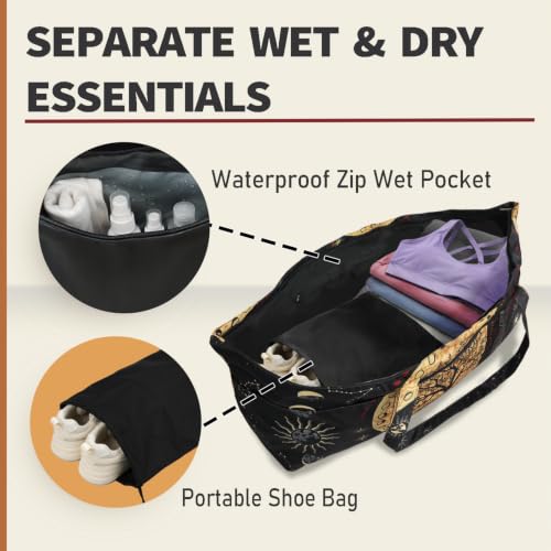 Yoga Mat Bag Yoga Tote Bag with Large Waterproof Zipper Pocket and Drawstring Pocket Yoga Mat Bag Carrier Fit Most Size Mats and All You Stuff - color: black beige